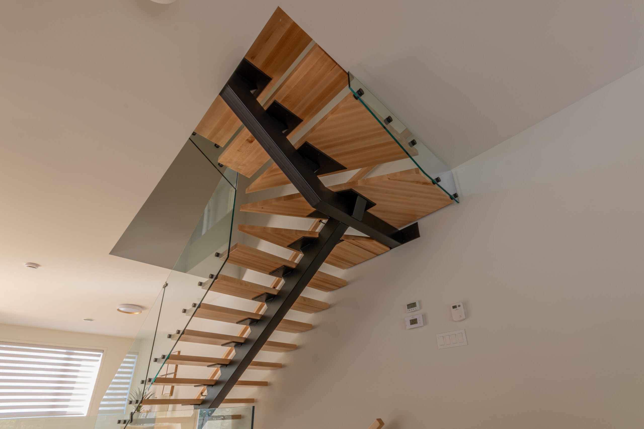 escalier moderne bois acier- escaliers galary laurentides