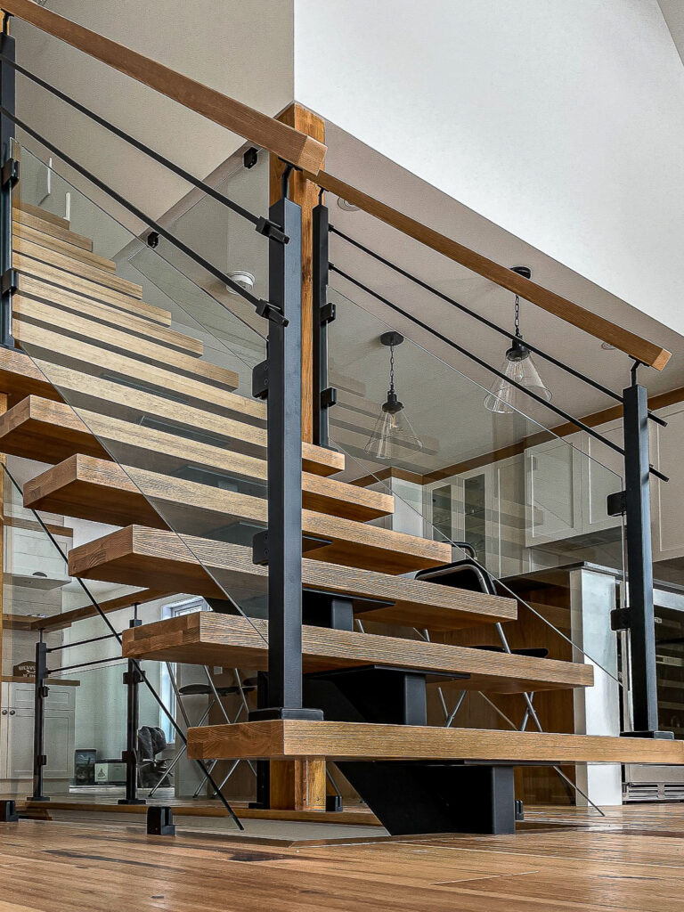 escalier-garde-corps-verre-frene-finition-huile-architectural